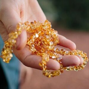 Gemisphere Therapeutic Citrine Necklace Fulfilling Your Potential 7-9MM 30"